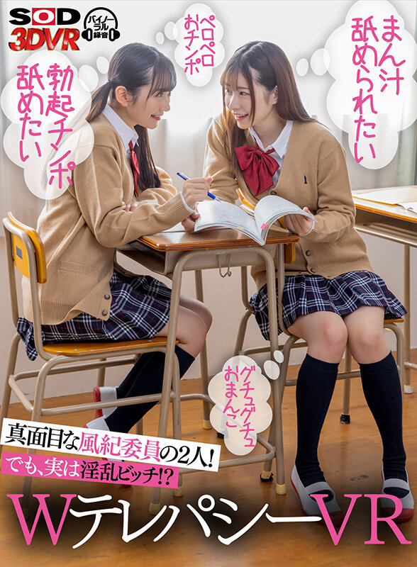 13dsvr01113♡ハーレム|【VR】風紀委員の2人から聞こえてくる淫乱ビッチな心の声に従ってイカセまくる！WテレパシーVR